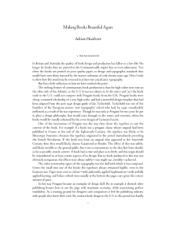 Making Books Beautiful Again