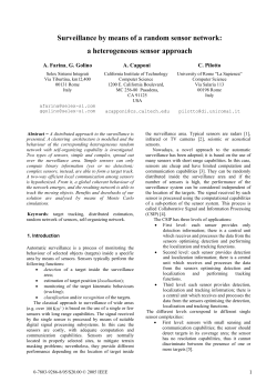 Surveillance by means of a random sensor network