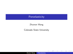 Poroelasticity - Colorado State University