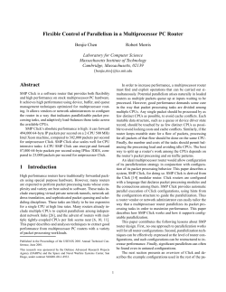 Flexible Control of Parallelism in a Multiprocessor PC Router