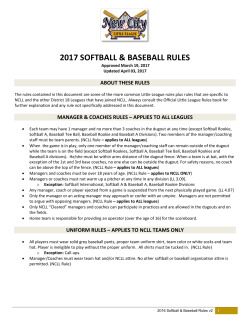 Spring Rules - New City Little League