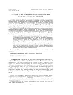 Analysis of Link Reversal Routing Algorithms