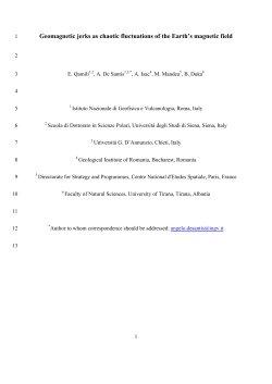 Geomagnetic jerks as chaotic fluctuations of the Earth`s magnetic field