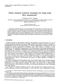 Finite element solution strategies flow simulations* for large