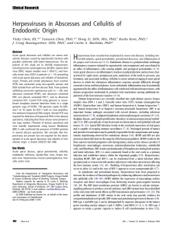 Herpes viruses in Abscesses and Cellulitis of Endodontic Origin