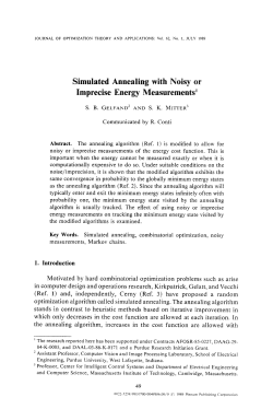 Simulated annealing with noisy or imprecise energy
