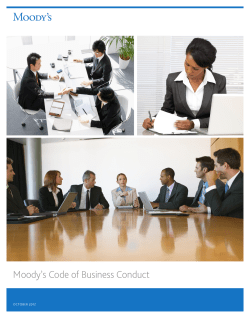 Moody`s Code of Business Conduct