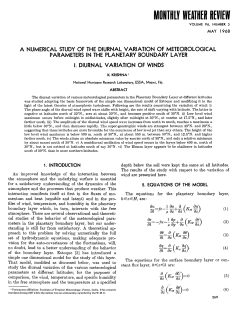 A NUMERICAL STUDY OF THE DIURNAL VARIATION OF