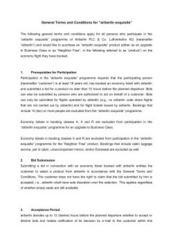 General Terms and Conditions for &ldquo;airberlin exquisite&rdquo;
