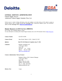 GENERAL SERVICES ADMINISTRATION Federal Supply