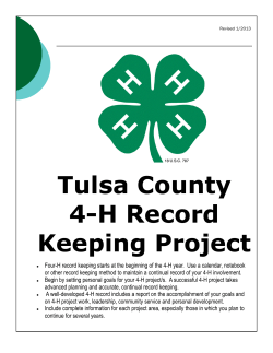 County Record Book Instructions