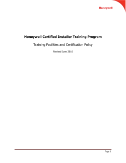 Honeywell Training Facility Quick Reference Guide