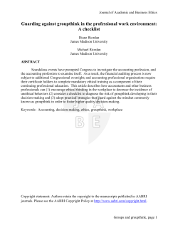 Guarding against groupthink in the professional work