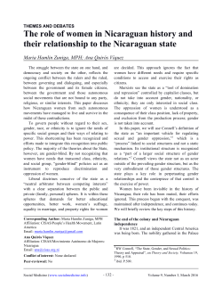 The role of women in Nicaraguan history and their relationship to the