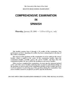 comprehensive examination in spanish