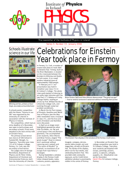 Celebrations for Einstein Year took place in Fermoy