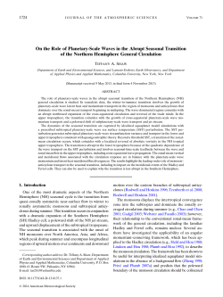On the Role of Planetary-Scale Waves in the Abrupt Seasonal