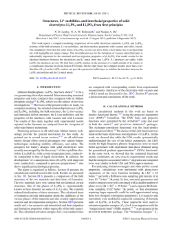mobilities, and interfacial properties of solid