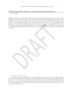 NATO`s Paradigm Shift: Searching for a Traditional Security