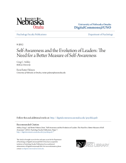 Self-Awareness and the Evolution of Leaders: The Need for a Better