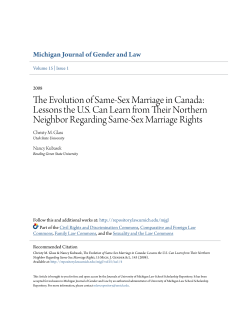 The Evolution of Same-Sex Marriage in Canada