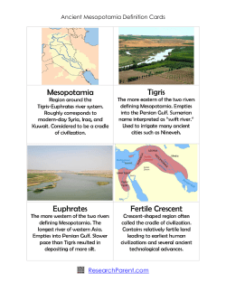 Ancient Mesopotamia Definition Cards