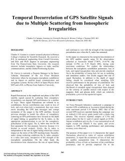 Temporal Decorrelation of GPS Satellite Signals