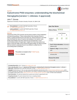 Cytochrome P450 enzymes: understanding the biochemical