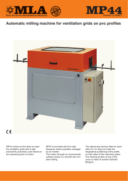 Automatic milling machine for ventilation grids on pvc profiles