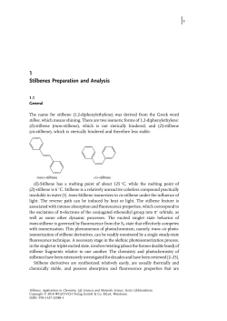 1 Stilbenes Preparation and Analysis - Wiley-VCH