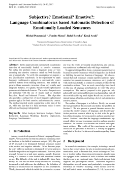 Subjective? Emotional? Emotive?: Language Combinatorics based
