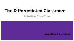 The Differentiated Classroom