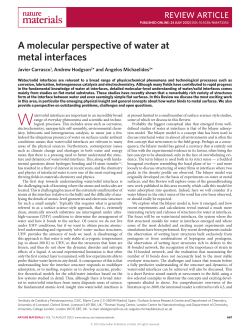 A molecular perspective of water at metal interfaces