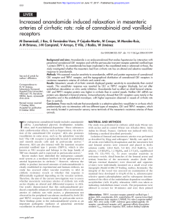 Increased anandamide induced relaxation in mesenteric
