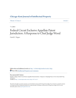 Federal Circuit Exclusive Appellate Patent Jurisdiction: A Response