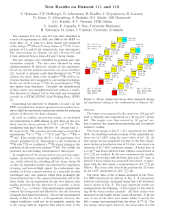 New Results on Element 111 and 112