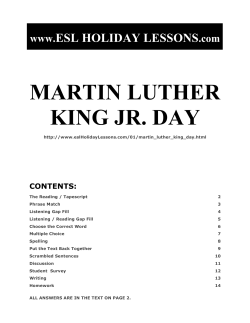martin luther king jr. day
