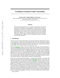 Learning to Linearize Under Uncertainty