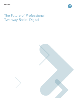 The Future of Professional Two-way Radio: Digital