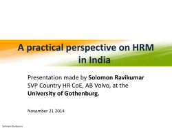 A practical perspective on HRM in India