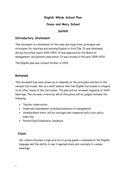 English Policy - Scoil &Iacute;de Galway