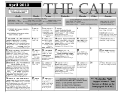 April 2013 Calendar - First Baptist Church Fort Payne