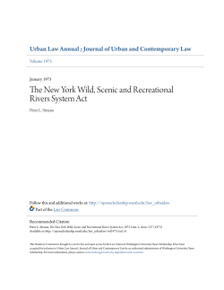 The New York Wild, Scenic and Recreational Rivers System Act