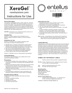 Instructions for Use - Entellus Medical, Inc.