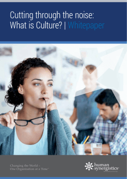 the What is Culture white paper