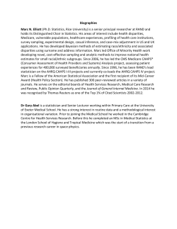 Biographies Marc N. Elliott (Ph.D. Statistics, Rice University) is a