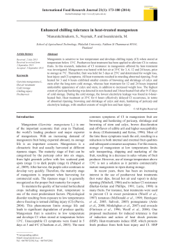 Enhanced chilling tolerance in heat-treated mangosteen (173-180)
