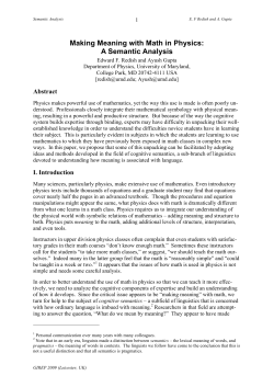 Making Meaning with Math in Physics: A