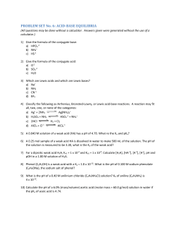 PROBLEM SET No. 6: ACID