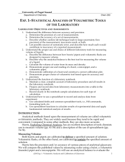 exp. 1&ndash;statistical analysis of volumetric tools